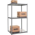 Global Industrial High Cap. Starter Rack 48Wx24Dx84H 3 Level Steel Deck 1500lb Per Shelf GRY 580902GY